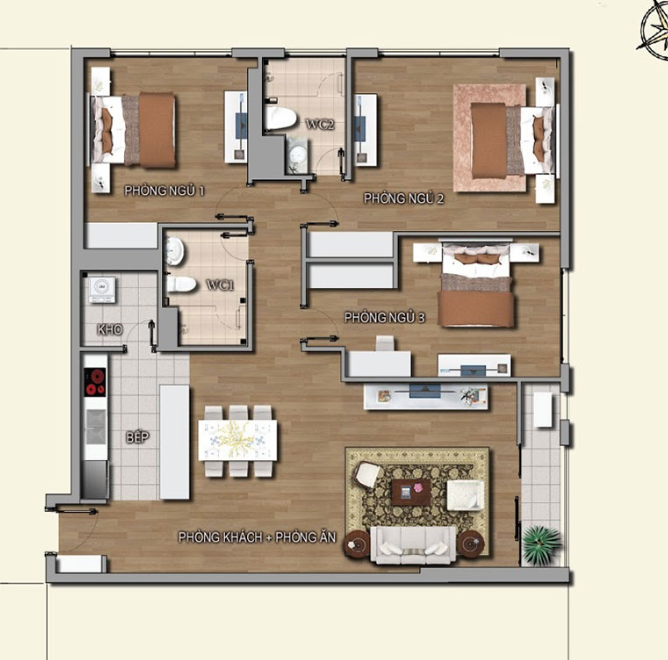 Bán CHCC Vincom Nguyễn Chí Thanh_lô góc đón nắng_cực hiếm nhà bán_129m2_giá chào 19 tỷ