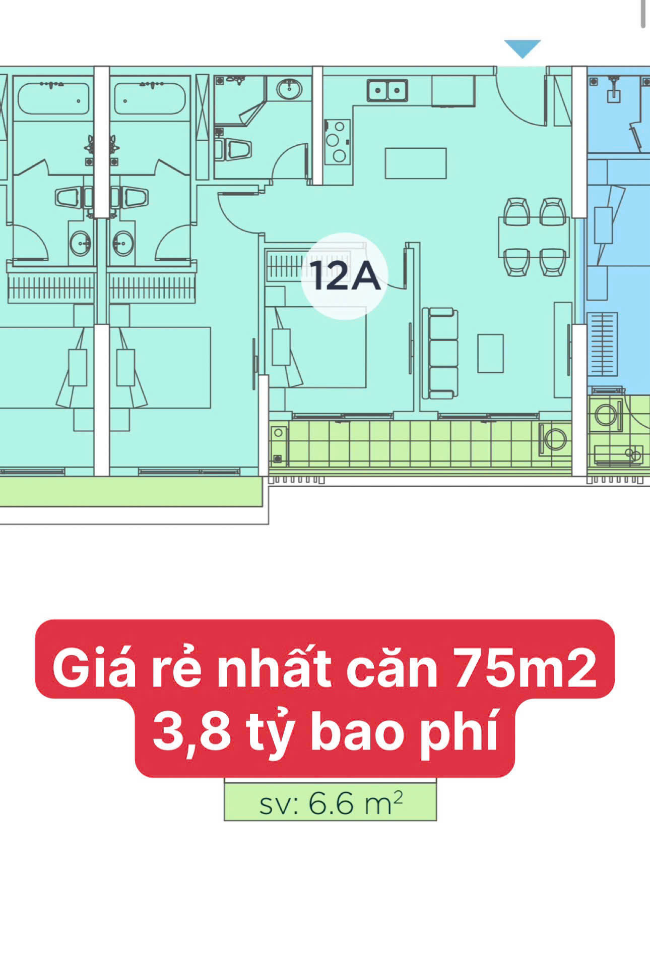 SKY FOREST 2PN LOẠI RỘNG 75M - 7/2025 NHẬN NHÀ MỚI - KHÔNG GIAN SỐNG XANH MÁT