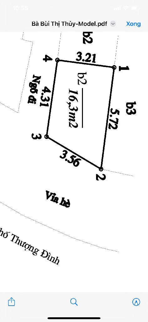 Bán nhà 2 MẶT TIỀN – LÔ GÓC KINH DOANH ĐỈNH – Phố  THƯỢNG ĐÌNH – DT 16,3 m2 – Giá 4,2 tỷ
