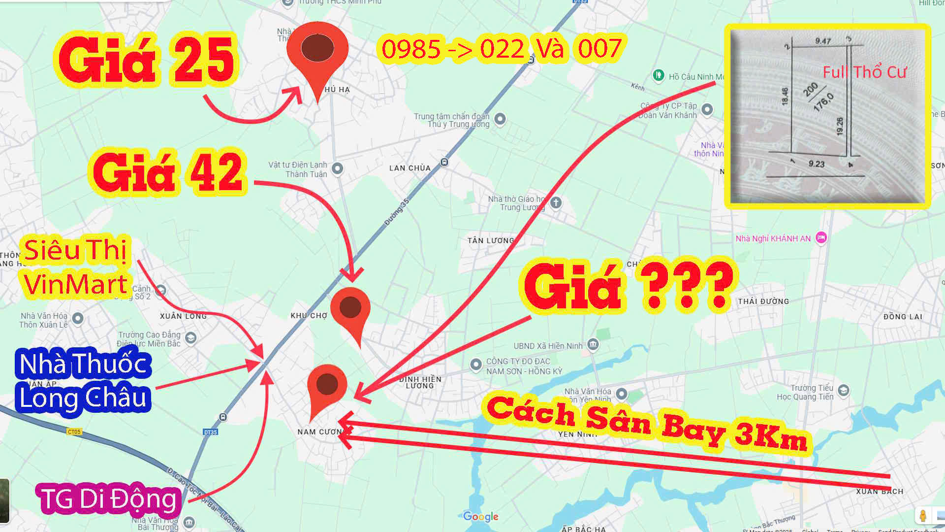 Bán Đất Nam Cương Nội Bài Giá 19 Diện tích 107m Đất Vuông nở hậu, ngõ thông bán tải 7 Chỗ