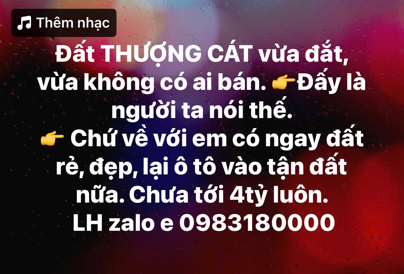 Chưa tới 4 tỉ, SỞ HỮU ngay đất gần 40m2 tại THƯỢNG CÁT