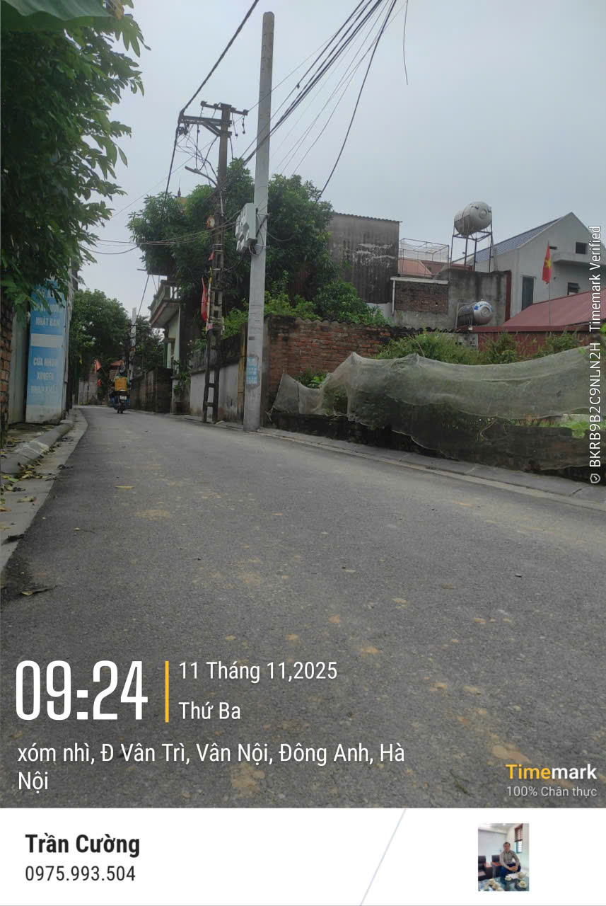 BÁN NHANH LÔ ĐẤT ĐẸP TẠI VÂN NỘI – ĐÔNG ANH  DT 76.5m², Mt 5m. Thế đất vuông vắn, dễ thiết kế xây dựng.