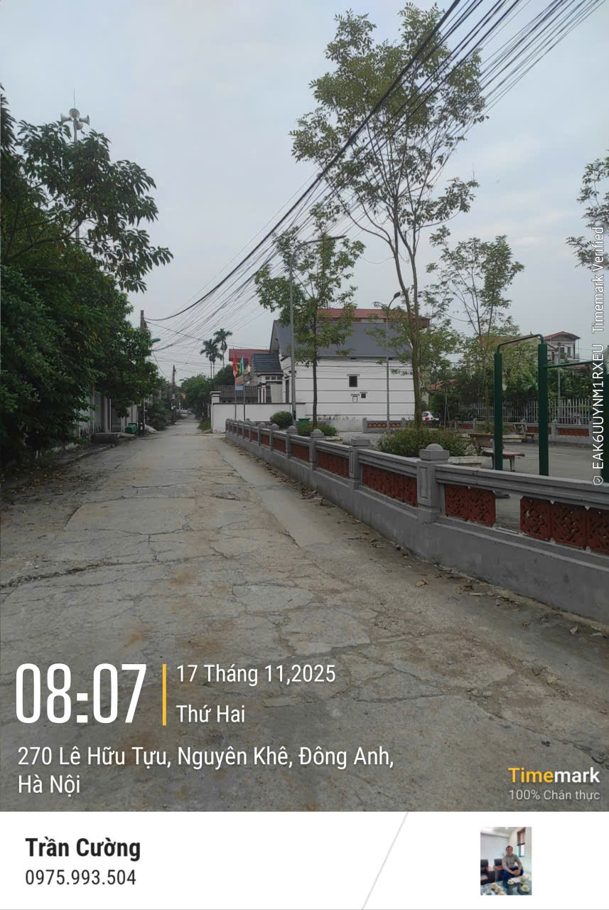 MỞ BÁN NHANH LÔ ĐẤT 88M2, MT 6M TẠI KHÊ NỮ, NGUYÊN KHÊ, ĐÔNG ANH. NGAY GẦN CV. ĐƯỜNG RỘNG 3,6M. GIÁ CHỈ 6,45 TỶ CÓ TL