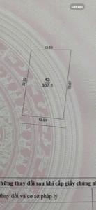 BÁN LÔ ĐẤT ĐẸP - HIẾM TẠI NGUYÊN KHÊ, ĐÔNG ANH. 307M2, MT 14M. ĐƯỜNG 4,64M. GIÁ 19 TỶ