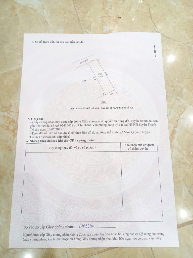 Bán nhà 4 tầng Vĩnh Ninh Vĩnh Quỳnh