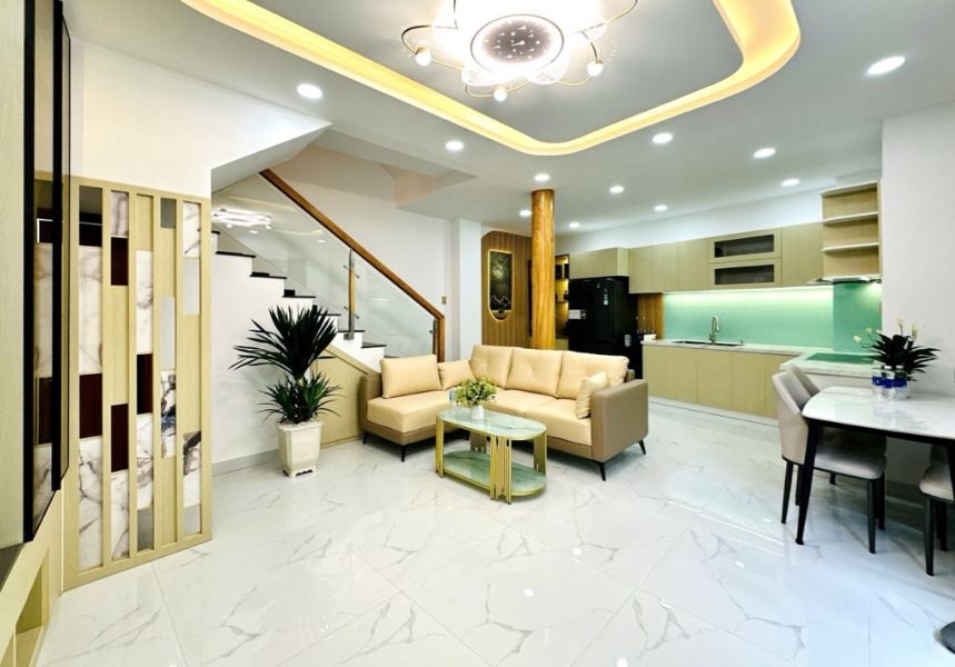 NHÀ TÂN BÌNH - SÁT MẶT TIỀN - NGANG 7.3m - 41m2 - 4 TẦNG BTCT - NHÀ ĐẸP FULL NỘI THẤT - 8.6 TỶ TL
