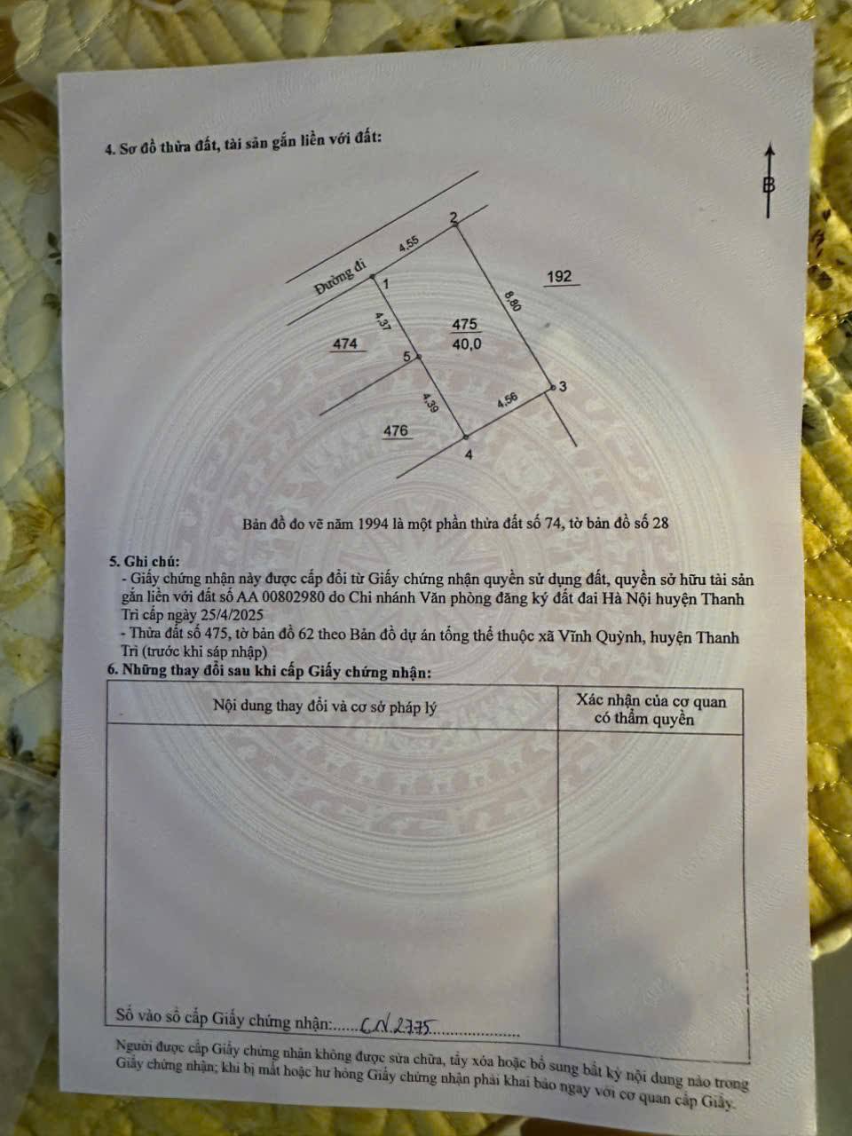 BÁN NHÀ VĨNH QUỲNH -THANH TRÌ 4O MÉT GIÁ 6 Đ - NGÕ RỘNG -Ở SƯỚNG