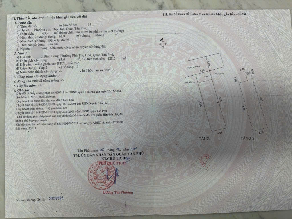 •	SIÊU PHẨM NHÀ NỞ HẬU NHẸ  +(GIÁ  6.98 TỶ)  -GẦN NGÃ TƯ BỐN XÃ . ĐƯỜNG BÌNH LNG- PHƯỜNG PHÚ THỌ HÒA -TÂN PHÚ