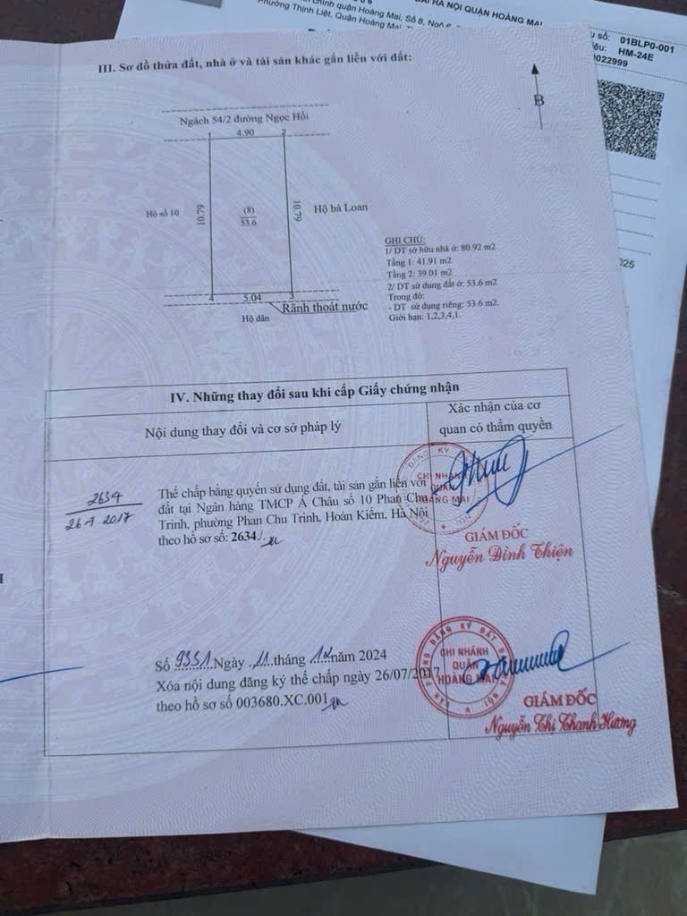 Bán nhà phân lô Ngọc Hồi