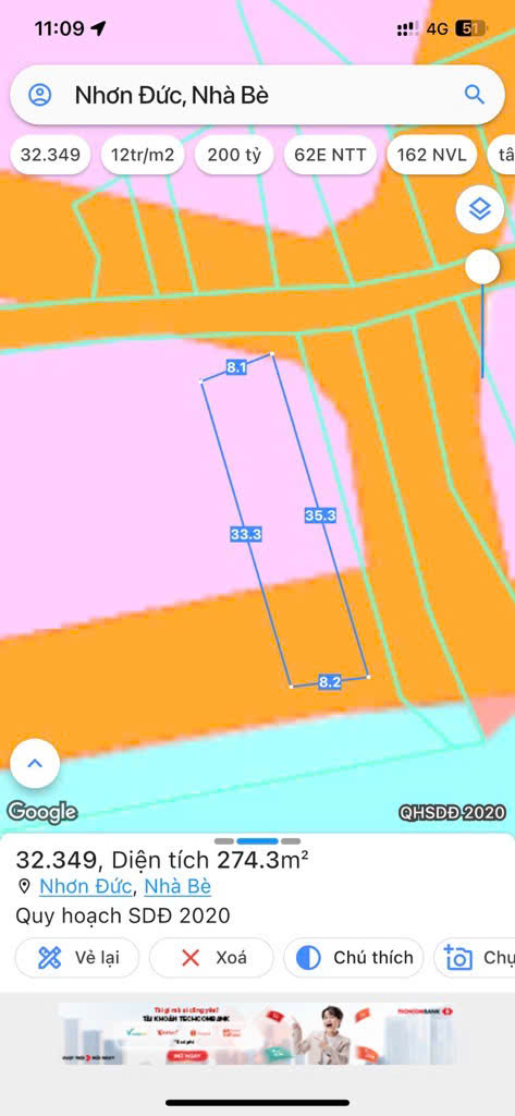 ĐẤT THỔ CƯ (8x37) XÂY BIỆT THỰ, 2 MẶT TIỀN OTO NGANG ĐẤT, CHỈ NHỈN 6.5Tỉ