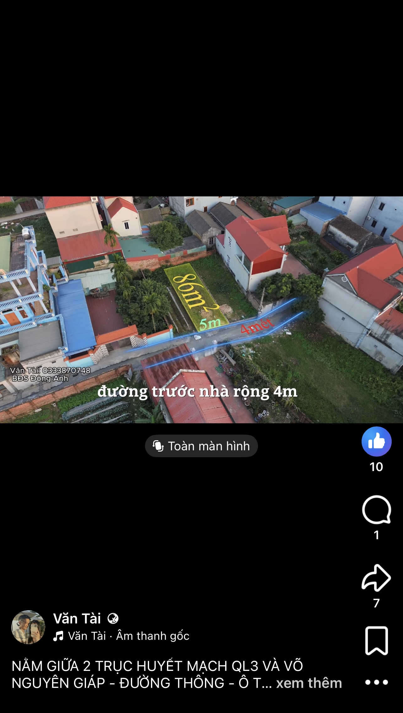 NẰM GIỮA 2 TRỤC HUYẾT MẠCH QL3 VÀ VÕ NGUYÊN GIÁP - ĐƯỜNG THÔNG - Ô TÔ TRÁNH - TƯƠNG LAI MỞ MẶT PHỐ - KHÊ NỮ TÂM ĐIỂM PHÁT TRIỂN PHÍA BẮC SÔNG HỒNG