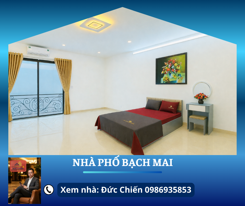 Nhà phố Bạch Mai, 25m², 4 tầng, 2 ngủ khép kín, full nội thất mới, đẹp