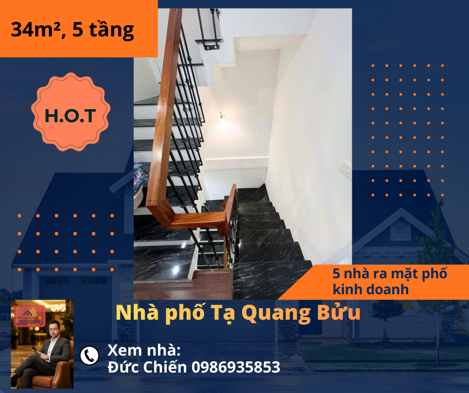 Nhà phố Tạ Quang Bửu, 34m², 5 tầng, vừa ở vừa cho thuê.