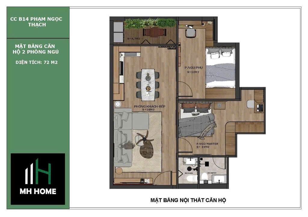 Bán căn hộ Chung cư B14 Kim Liên - 65 Phạm Ngọc Thạch