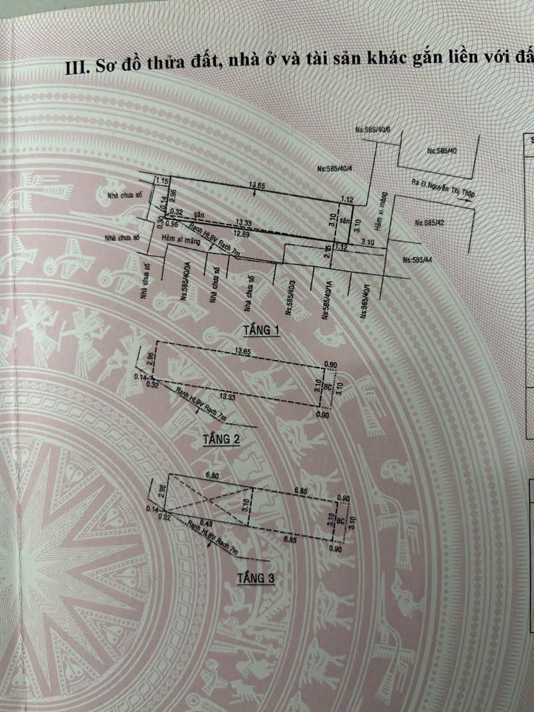 Bán nhà Hẻm, Huỳnh Tấn Phát, Phường Tân Phong, Quận 7, 3 tầng, 48 m2, giá bán 7 tỷ xxx