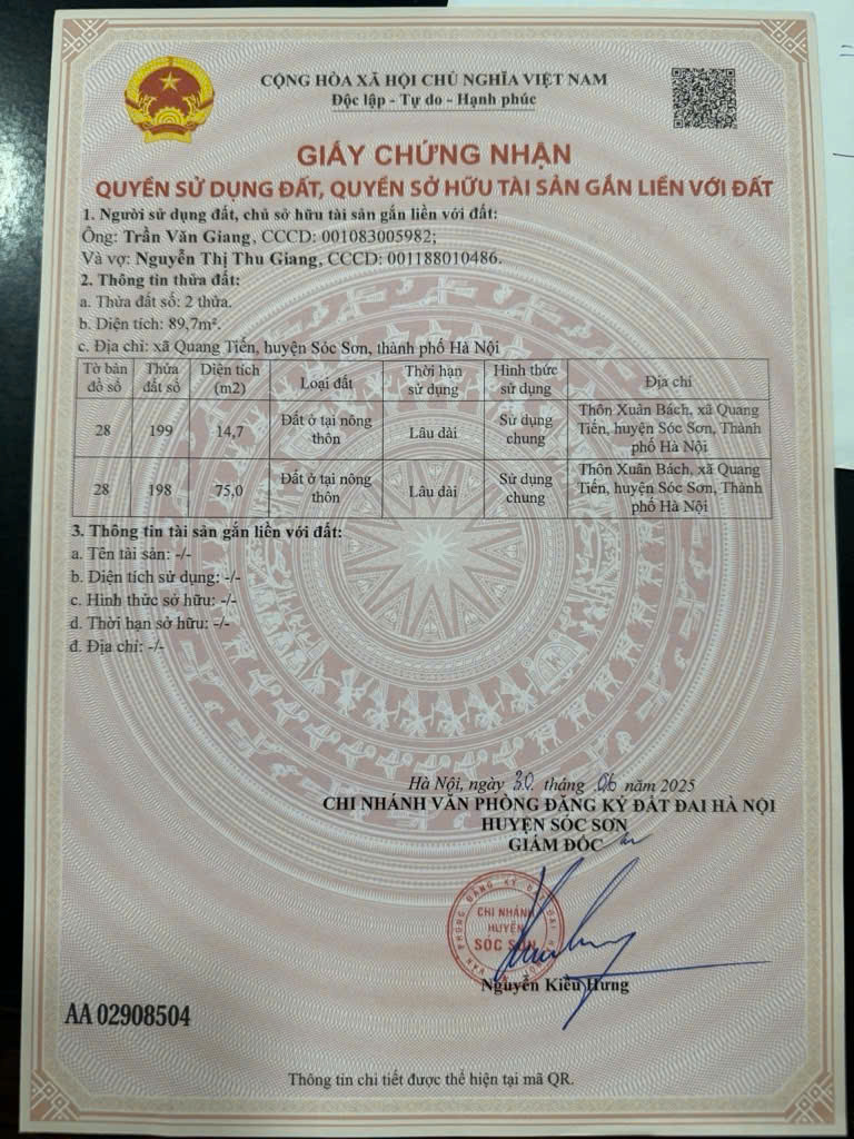 BÁN NHÀ → XUÂN BÁCH → SÓC SƠN