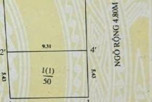 BẮC TỪ LIÊM - BÁN ĐẤT MẶT ĐƯỜNG KHU PHÂN LÔ - DT 50M - GIÁ 12,4 TỶ