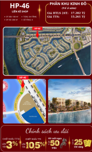 Bán BT Vinhomes Royal Island, 17,282 tỷ, 107.8m2, Thủy Hà, Thủy Nguyên, Hải Phòng, giá chất, uy tín