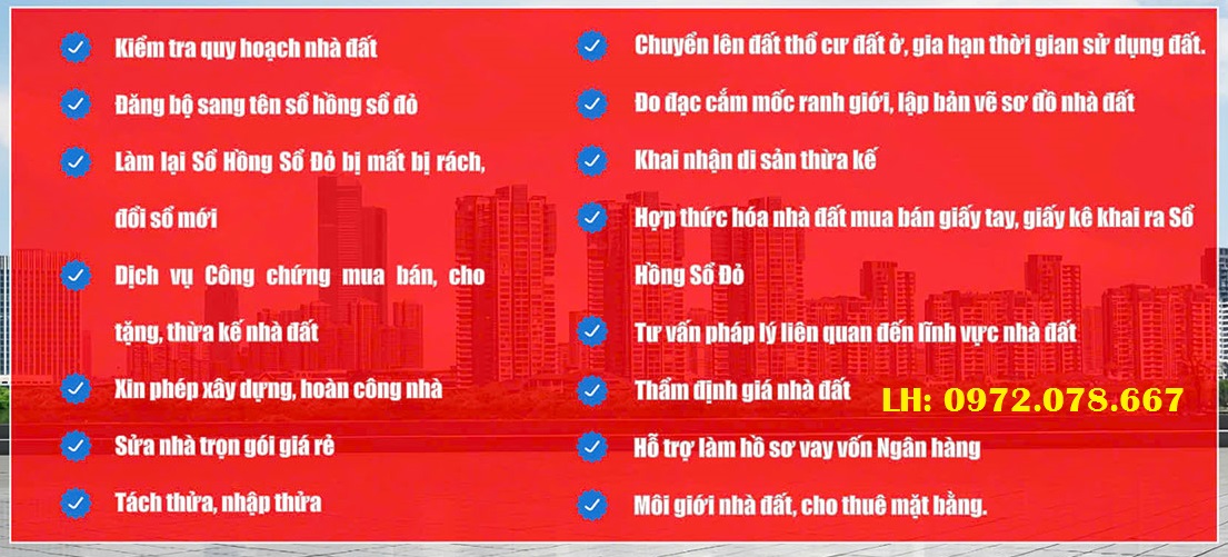 Dv Chuyển Mục Đích SDĐ tại Hà Đông SĐT: 0972 078 667