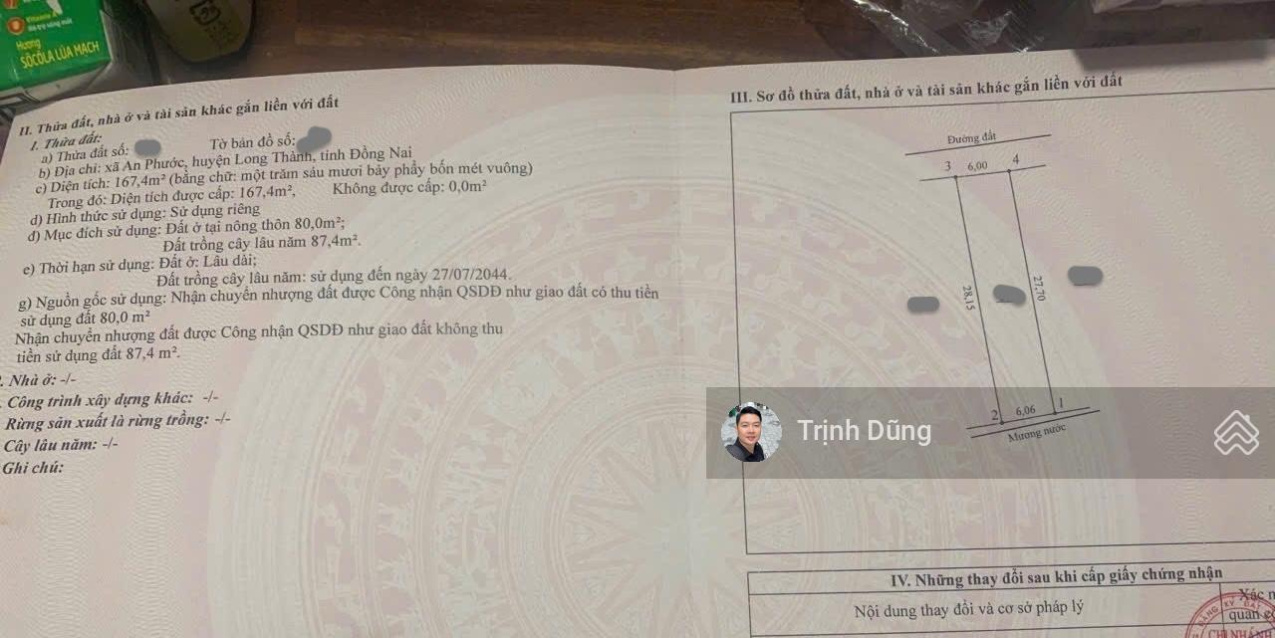 Bán đất 167m2 - hơn 9tr/m2 - ấp 7 An Phước, Long Thành, siêu hot nhanh chứ chậm chân là không còn