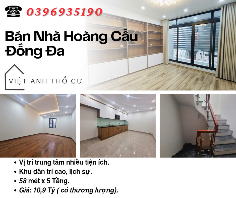 Bán nhà Phố Hoàng Cầu, Xây Hiện Đại, Gần Ô Tô Đỗ, 58mx5T, Giá: 10.9 Tỷ, Lh: 0396935190.