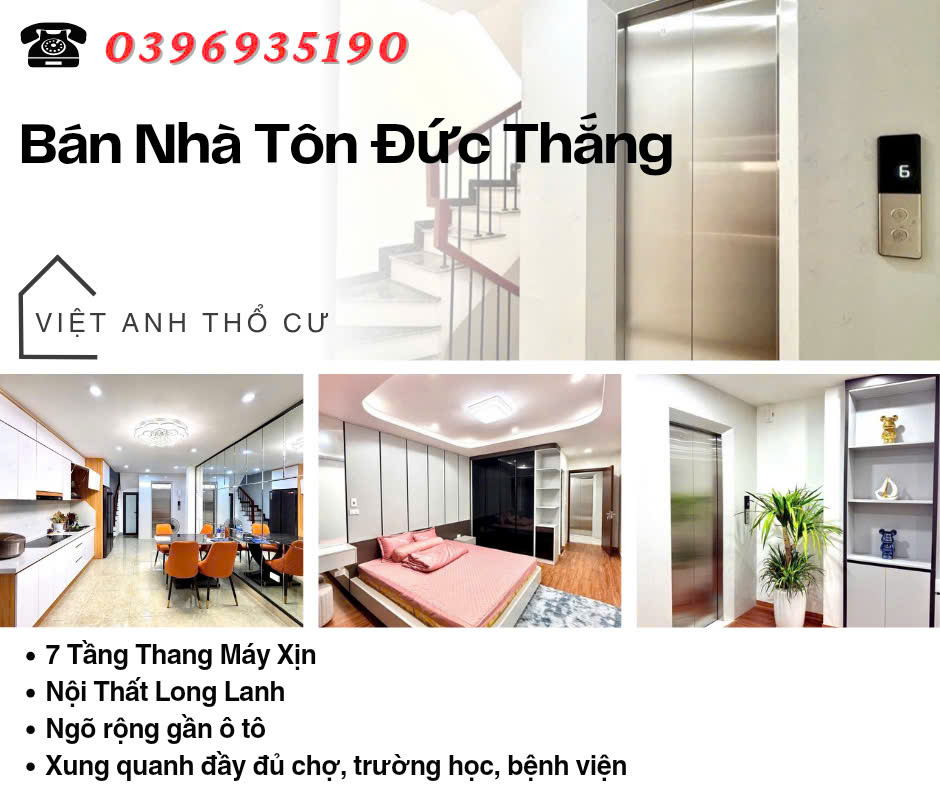 Bán nhà Phố Tôn Đức Thắng, 40m2 Thang Máy Xịn, Nội Thất Long Lanh, Giá: 13.6 Tỷ, Lh: 0396935190.