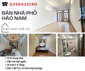 Bán nhà Hào Nam Đống Đa, Sổ Đỏ Vuông Vắn, Khu Trung Tâm, 34mx4T, Giá: 7,85 Tỷ, Lh: 0396935190.