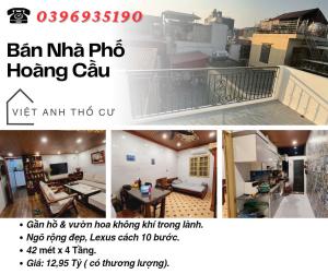 Bán nhà Phố Hoàng Cầu, Khu Phân Lô, Gần Hồ Sinh Thái, 42mx4T, Giá: 12.95 Tỷ, Lh: 0396935190.