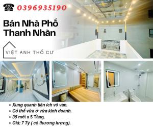 Bán nhà phố Thanh Nhàn, Ngõ Thông Kinh Doanh, Trung Tâm Quận, 35mx5T, Giá: 7 Tỷ, Lh: 0396935190.