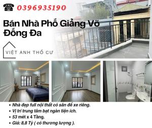 Bán nhà phố Giảng Võ_Hai Mặt Thoáng_Nhà Nội Thất Đẹp_53mx4T_Giá: 8.8 Tỷ, Lh: 0396935190.