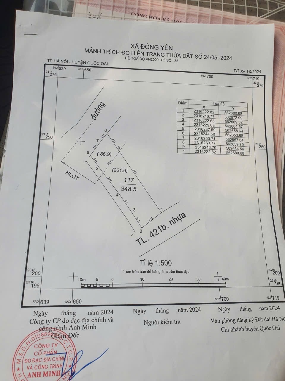 Bán đất đông yên trục liên huyện đường 421B kinh doanh tốt 261,6m2 8,3tỷ