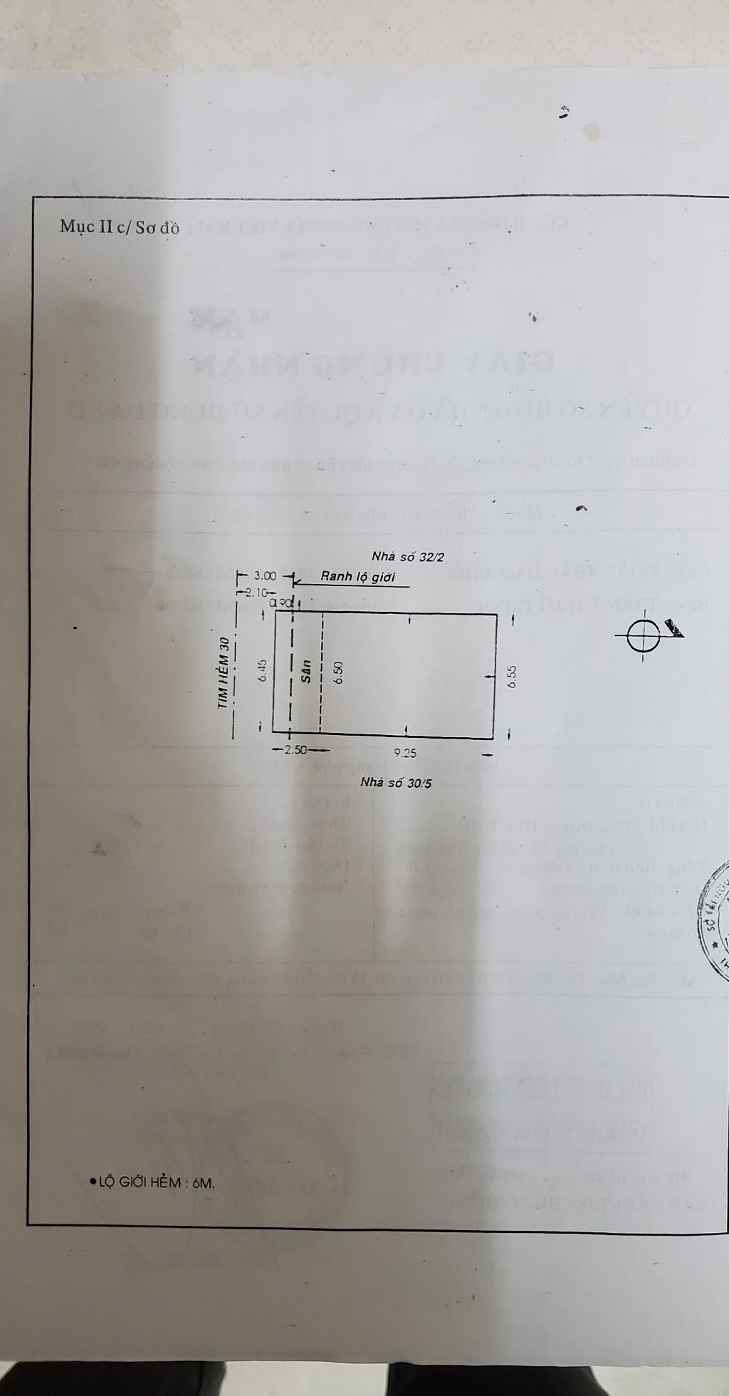 Bán nhà MT chợ Hoàng Hoa Thám Q. Tân Bình HCM