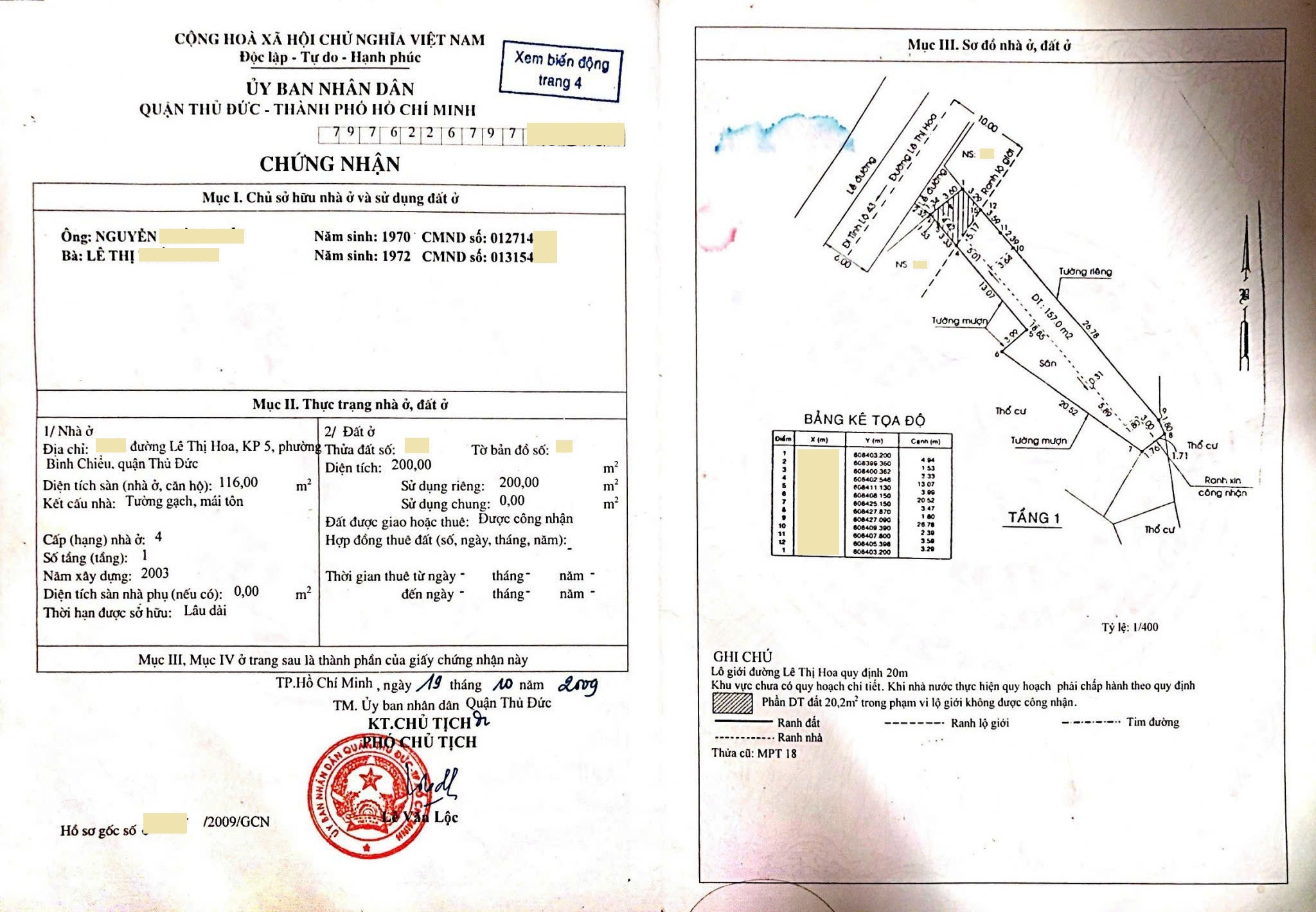 Bán 200m2 thổ cư mặt tiền Lê Thị Hoa, Thủ Đức, giá tốt vì cần bán GẤP