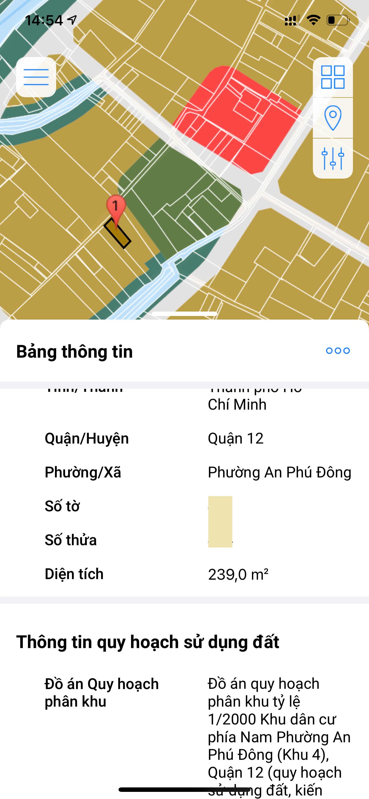 Đất thổ cư An Phú Đông Q12 rộng 240m2 (9,3x27) đường xe hơi cần bán