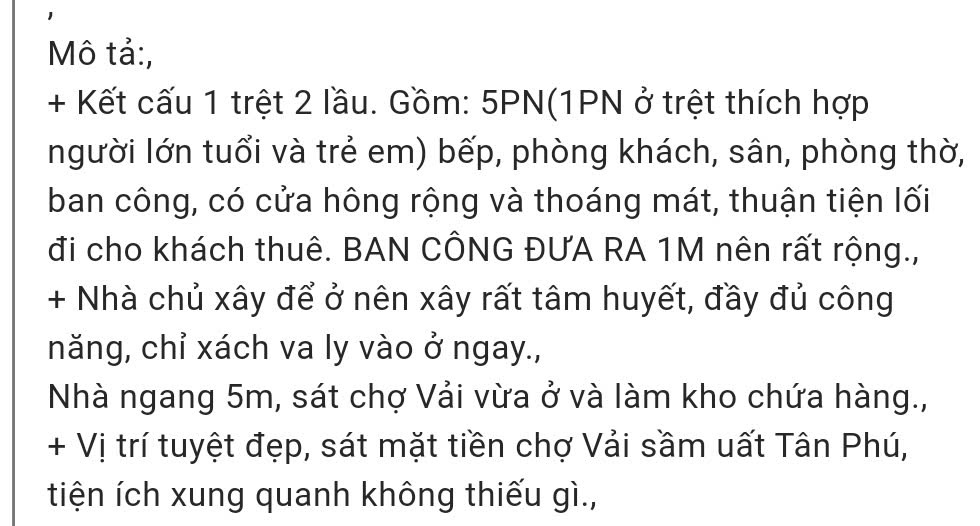 40m2 x 3 tầng chỉ 4ty3 tại khu VIP Phú Thọ Hoà