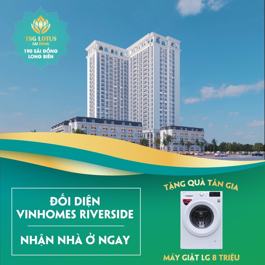 Căn hộ chung cư tại TSG Lotus Sài Đồng Long Biên - Chỉ còn 2 ngày hưởng lãi suất 0% 18 tháng hoặc chiết khấu 8% thanh toán sớm. LH ngay 0969.862.561